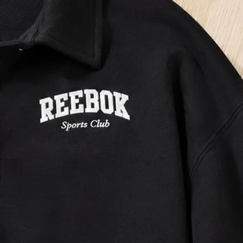 Reebok‎ Sports Club Womens Black Quarter Snap Polo Sweatshirt Size L NWT - Image 3
