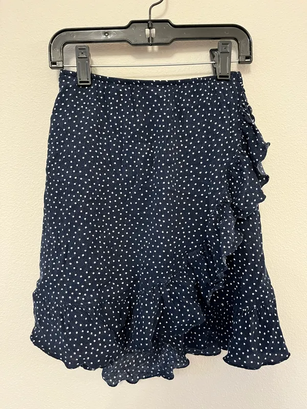 Brandy Melville Navy Blue Ruffle Mini Skirt - Image 5