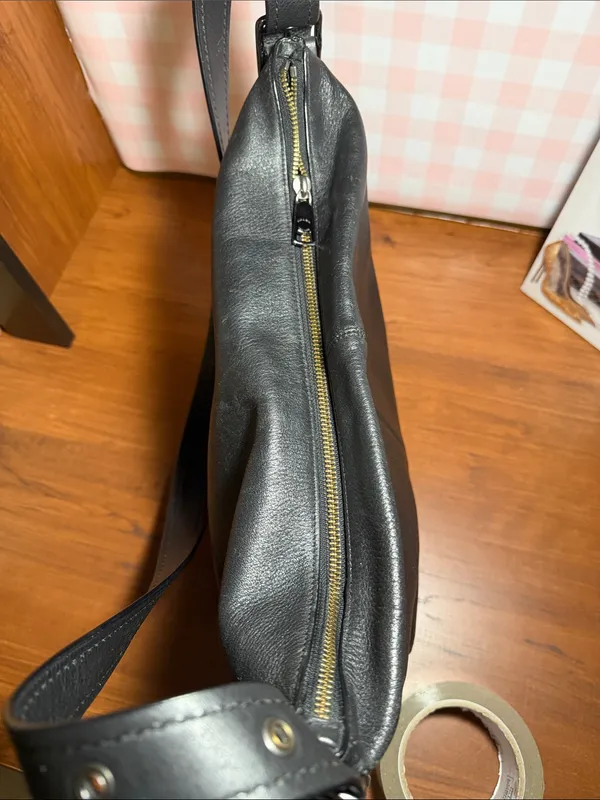 Coach Black Leather Shoulder Hobo Bag - Image 7