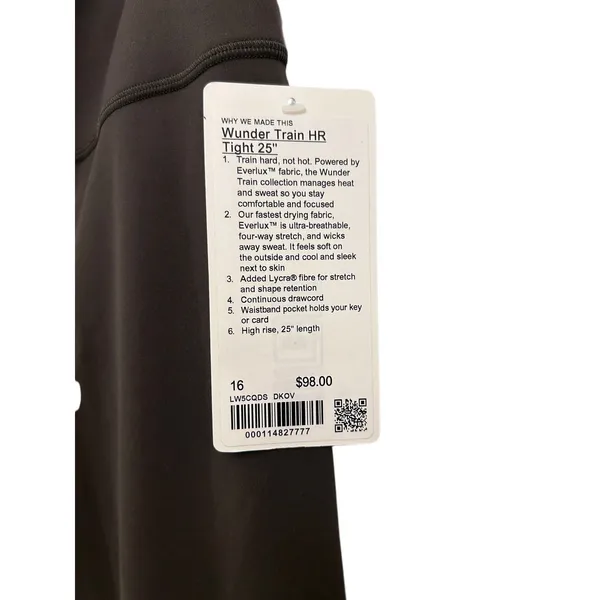 Lululemon Wunder Train High-Rise Tight/Leggings 25" Size 16 NWT Dark Olive - Image 8