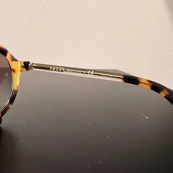 Prada Sunglasses Round Brown Havana Tortoiseshell PR09VS SPR 09V 2AU-8C1 56mm - Image 3