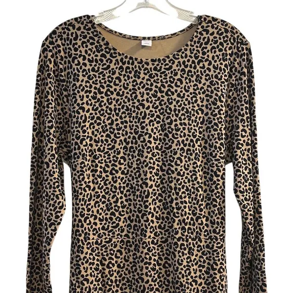 Old Navy Women's Leopard Print Long Sleeve Dress Size‎ L - Image 6