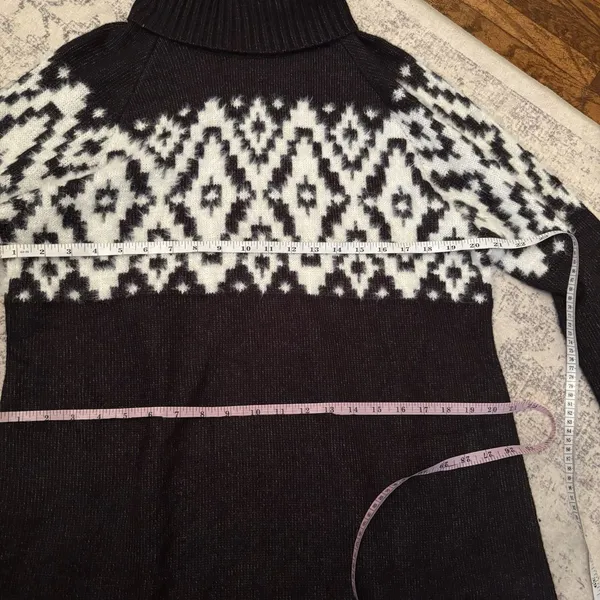 Maurices Fair Isle Sweater Dress Size XXL Turtleneck Mini Knee Length Cozy Knit - Image 5