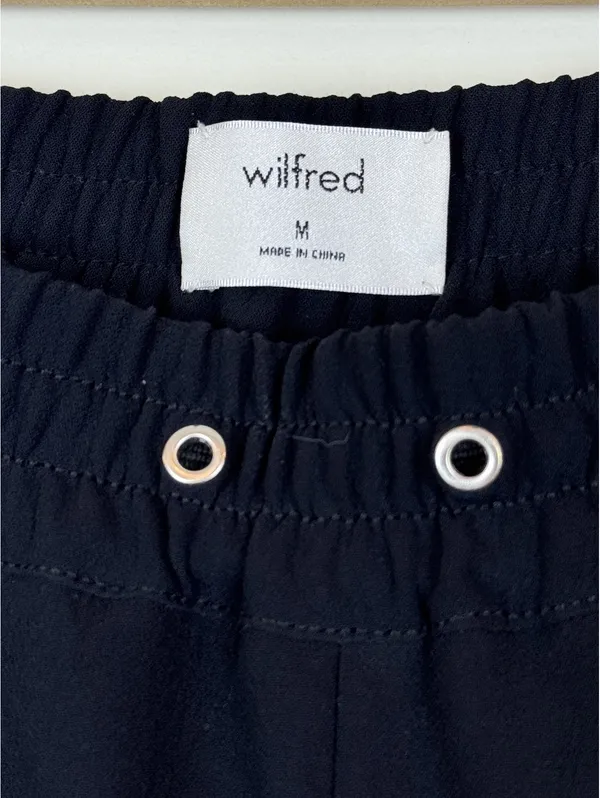 Aritzia Wilfred Buffon Jogger Pants M Navy Yellow Blue Side Stripe Track Pants - Image 3