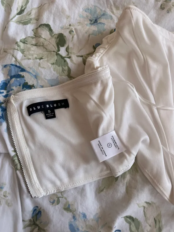 Blue Blush White Corset Top - Image 4