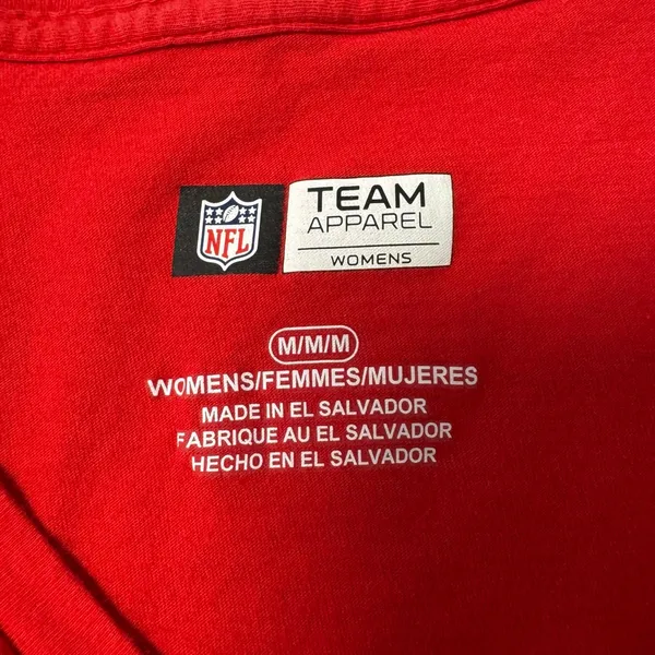 Team Apparel NFL Kansas City Chiefs Red Yellow Short Sleeve Tee M - Image 3