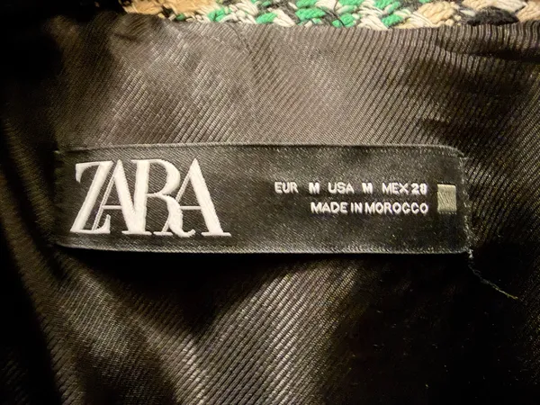 Zara Plaid Tweed Bomber Jacket - Image 2