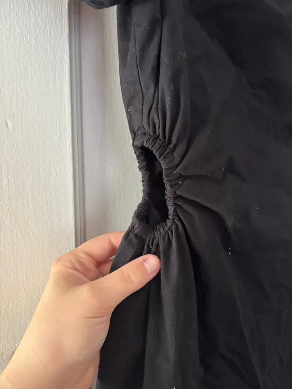 Y2K Black Poplin Dress - Image 5
