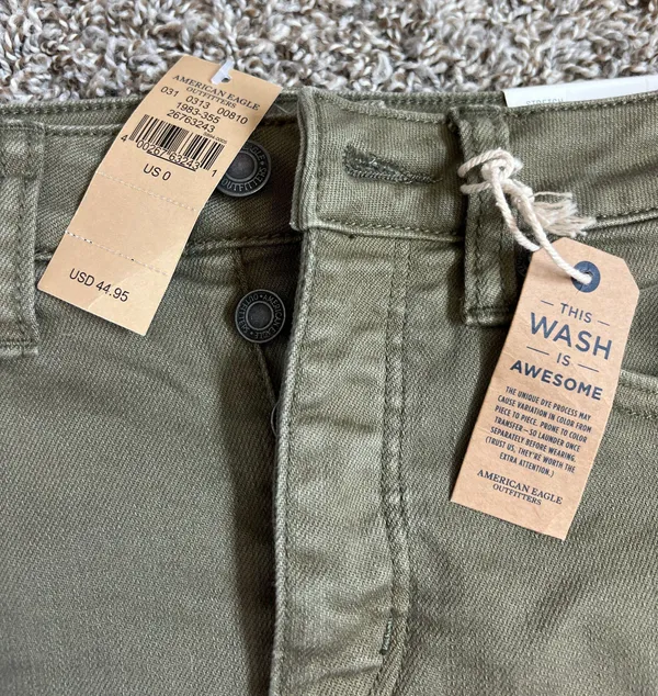 American Eagle Army Green Jean Skirt - Image 2