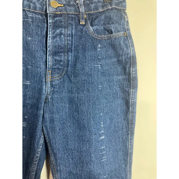 Sézane The Slim Parfait High Rise Straight Leg Jeans Indigo Blue Size 38 US 6 - Image 2