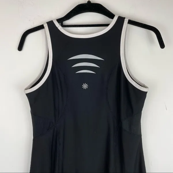 Athleta Black Smash Tennis Running Mini Dress Sz Small Athletic - Image 6