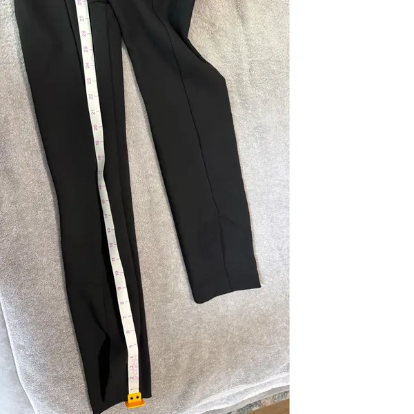 NWT Zara Women Black Leggings Formal Dress Size Small Hi Rise Stretch‎ Slit - Image 8