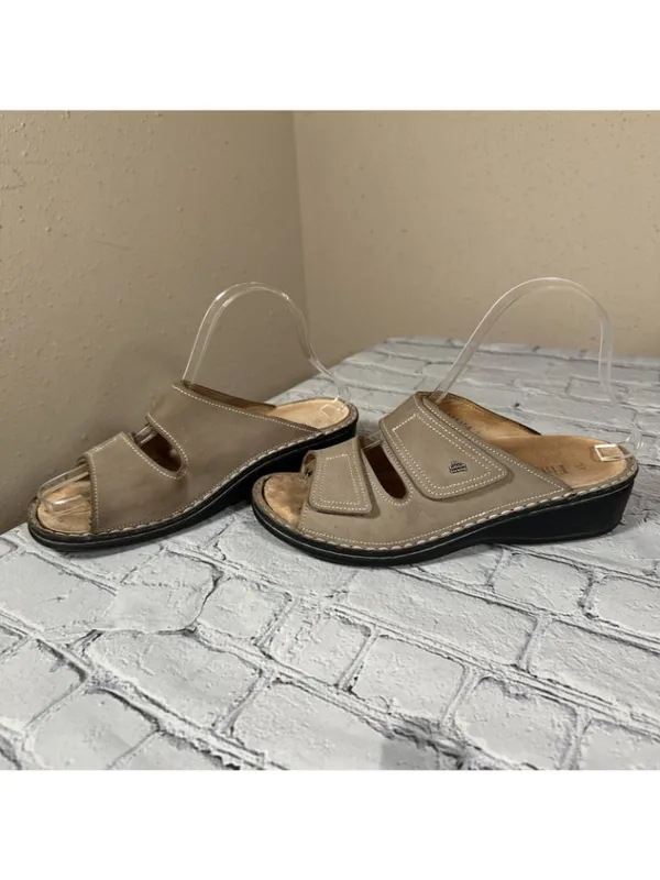 Finn Comfort Jamaika Jamaica Tan Double Strap Slip On Wedge Sandals Womens 37 /7 - Image 14