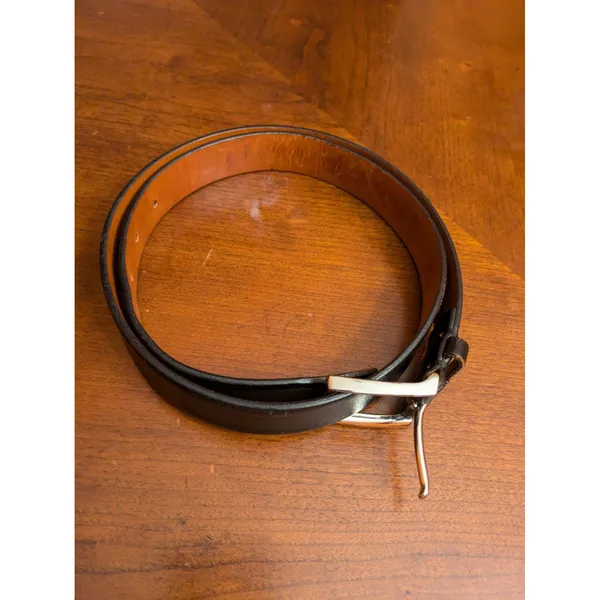 Banana Republic Leather Black Belt Size 36 - Image 8