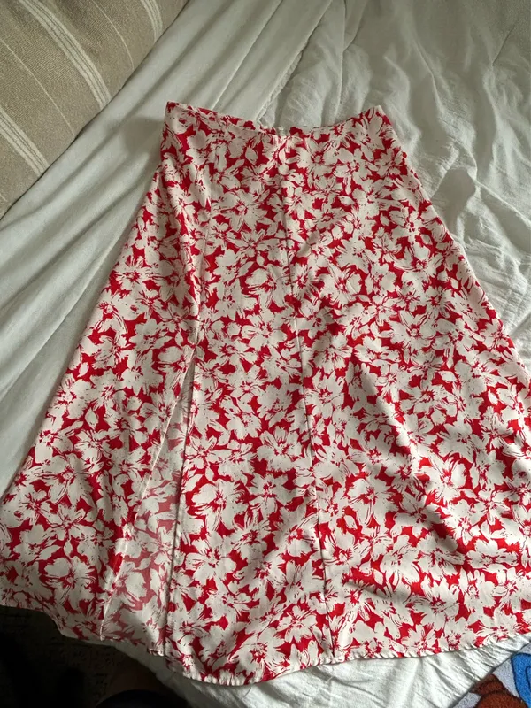 Floral Skirt Red - Image 4