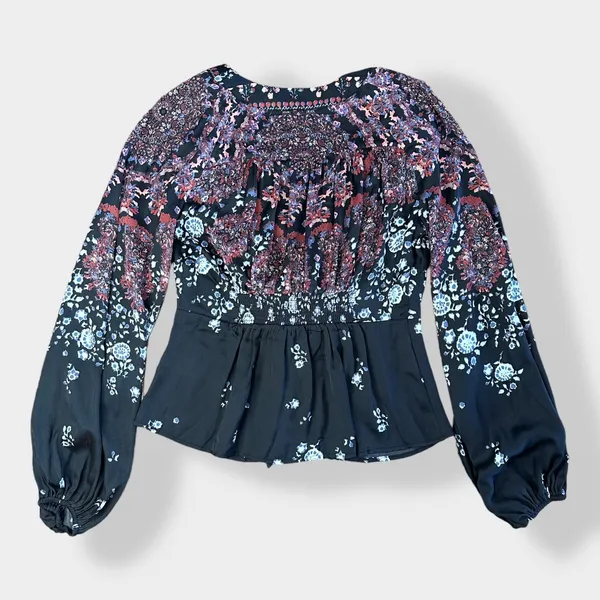 Free People Run Free Top in Black night combo‎ size S - Image 6