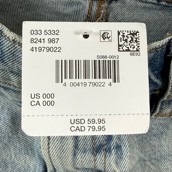 American Eagle Ex-Boyfriend Short Light‎ Wash Distressed Denim 000 23W 41979022 - Image 3