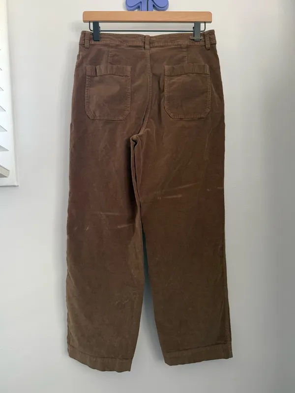 Carve‎ Designs 8 Straight Leg Pants Brown Mid Rise Organic Cotton - Image 4