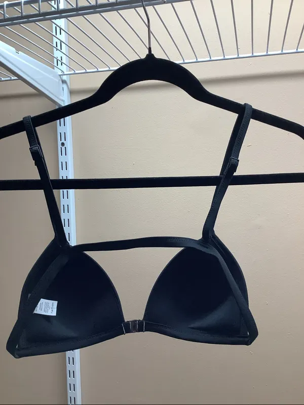 Aerie Size Small Black Padded Front-Closure Bikini with Strappy Back Detail,Used - Image 4