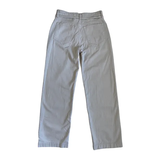 Abercrombie & Fitch The Loose High Rise Jeans Beige Khaki D-Ring Belt 28‎ 6R NWT - Image 6