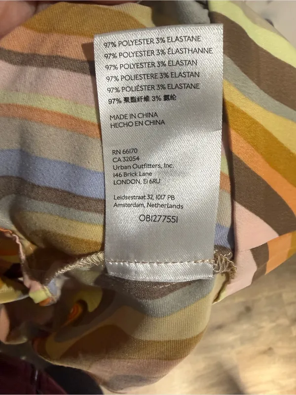 Urban Outfitters Multicolor Swirl Crop Top — Pastel Wave Print - Image 9
