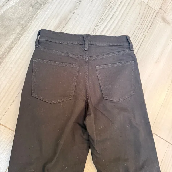 J. Crew Black Denim Wide Leg Crop All Day Strecth NWOT Size 26 - Image 3