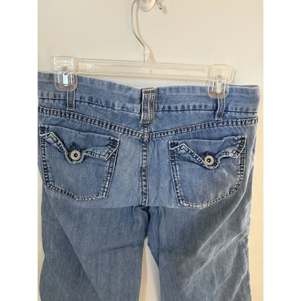Calvin Klein Jeans Womens Size 6 Capri Trouser Crop Wide Leg Pockets Palazzo Y2K - Image 4