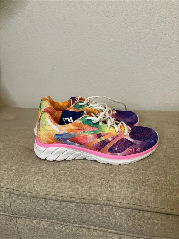 Fila Multicolor Athletic Sneakers with Pink and Purple Accents - Image 2