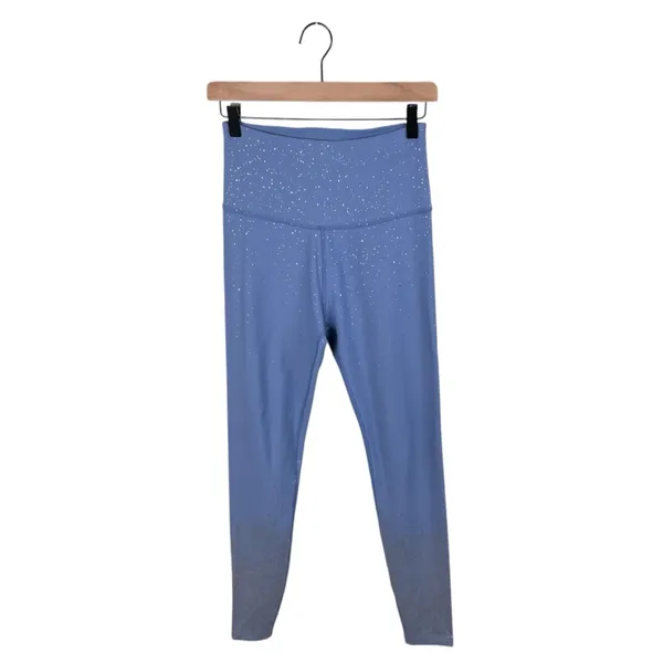 Beyond Yoga Alloy Ombre High Waisted Midi Legging Size Large Serene Blue Sparkle - Image 2
