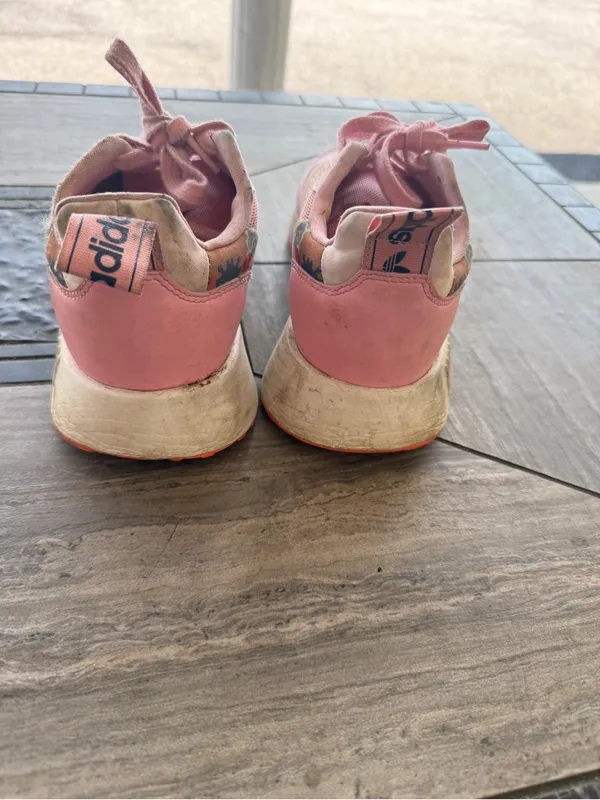 Adidas NMD R1 Pink Floral Iridescent Sneakers Women’s Size 6 - Image 6