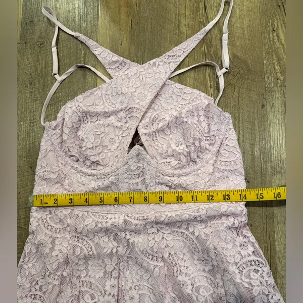 NWT For Love & Lemons Carmela Mini Dress Size Medium Lace - Image 5
