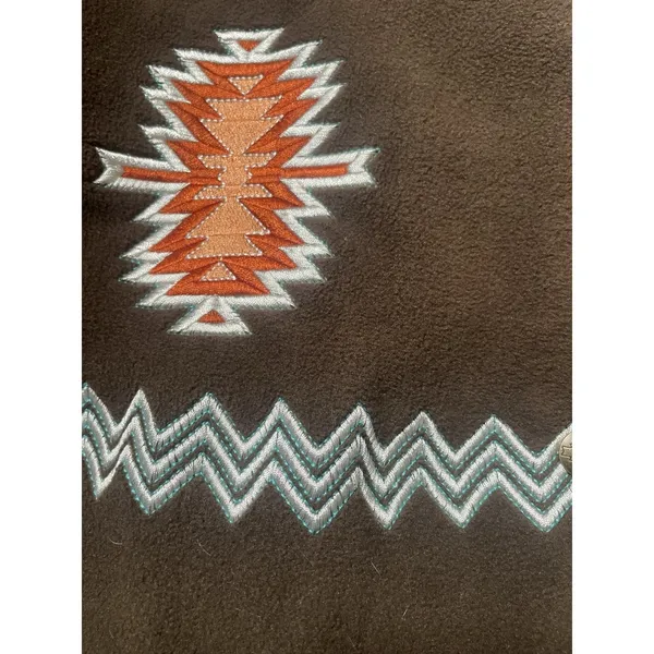 Outback TradingCompany SantaFe FleeceJacket Geometric Aztec‎ Print Zip Size MD - Image 12