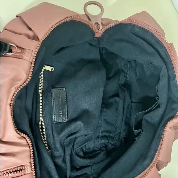 See By Chloe Joyrider Puffy Nylon Shoulder Bag- dark blush - Image 6