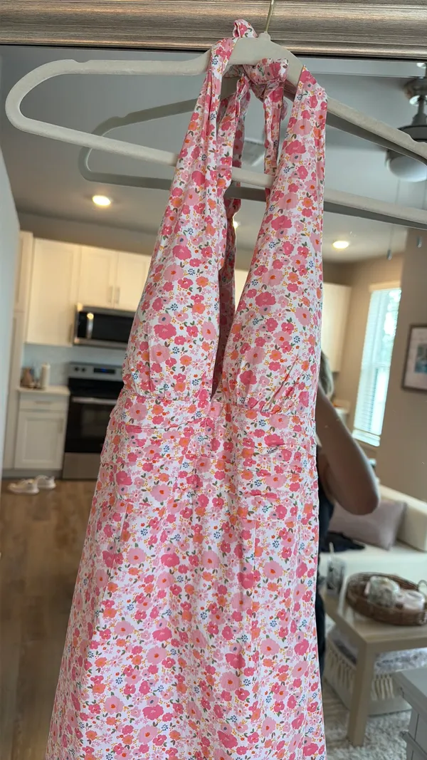 Ouah Studios Pink Floral Dress Size M - Fits Like an XS - Image 2