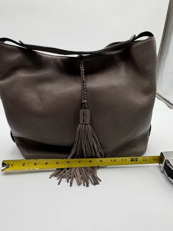 Rebecca Minkoff F16 Brown Genuine Leather Fringe Tassel Hobo Shoulder Bag - Image 4