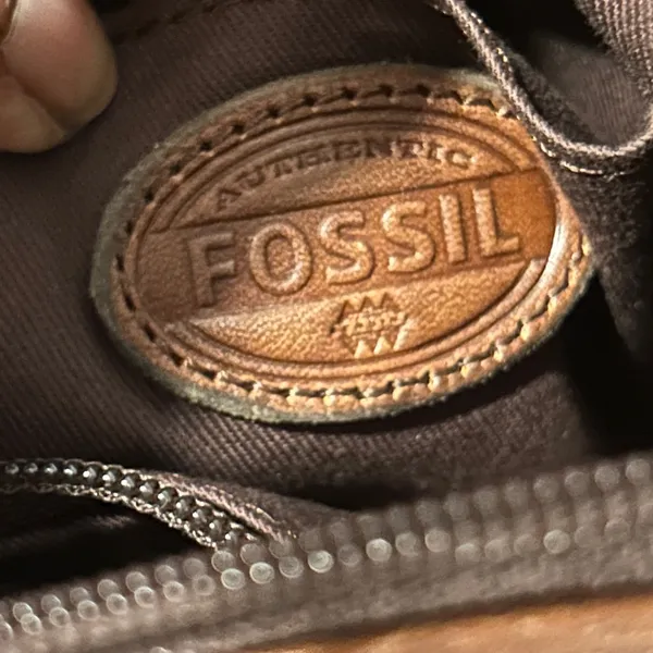 Fossil Brown Leather Crossbody Bag - Image 6