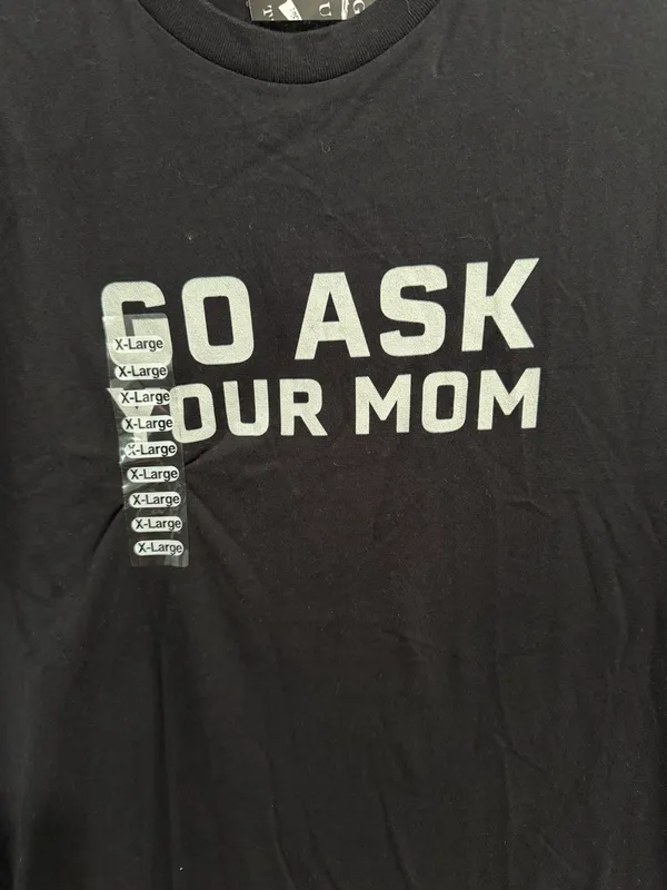 Grunt Style Go Ask Your Mom Men's Graphic T-Shirt Black XL - Image 2