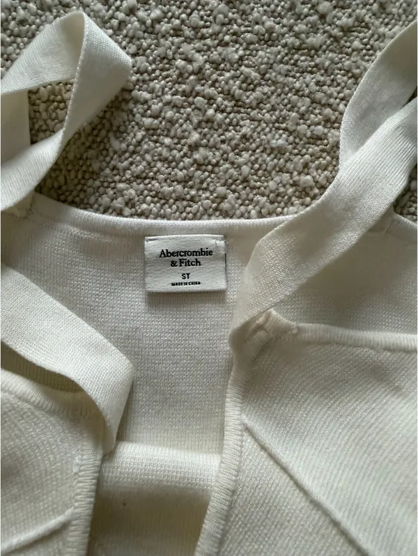 Abercrombie White Knit Midi Dress - Image 6