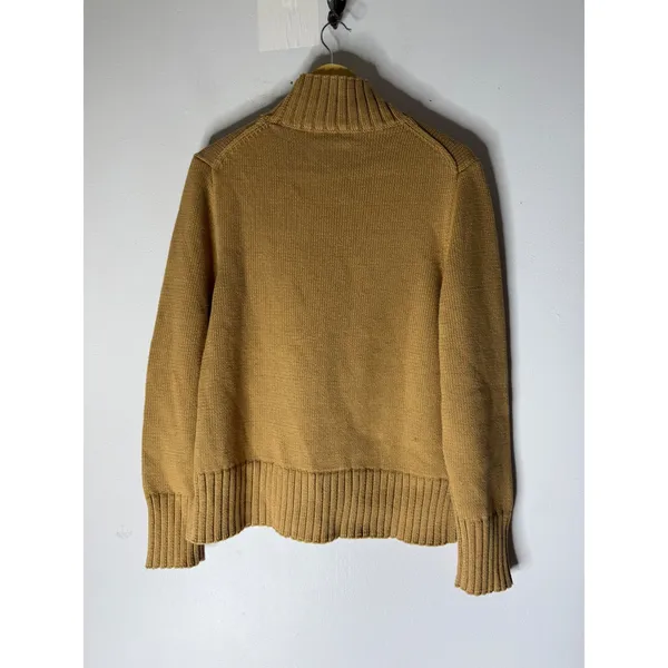 J crew cotton mock neck brown sweater minimalist size large‎ - Image 2