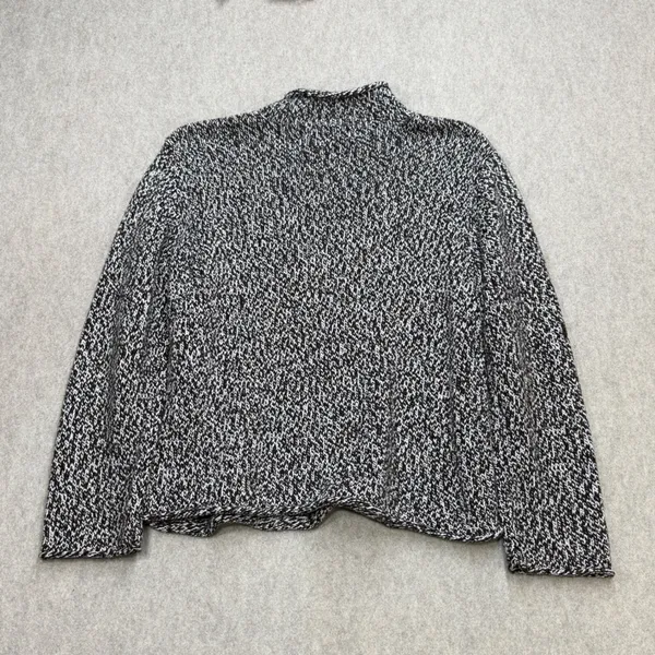 Jones New York Sport Sweater Women L Brown Marled Knit Coastal Dark Academia Vtg - Image 2