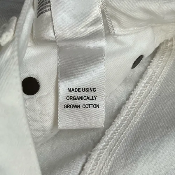 Agolde Jeans Womens 24 White Organic Cotton High Rise Criss Cross Straight Leg - Image 15