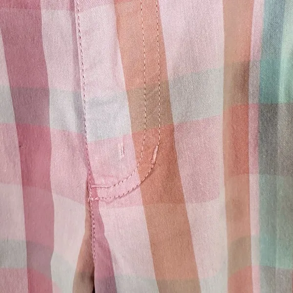 Ralph by Ralph Lauren Womens Sz 0 St Barts Hilite Plaid Pink Capri Pants Y2K - Image 9
