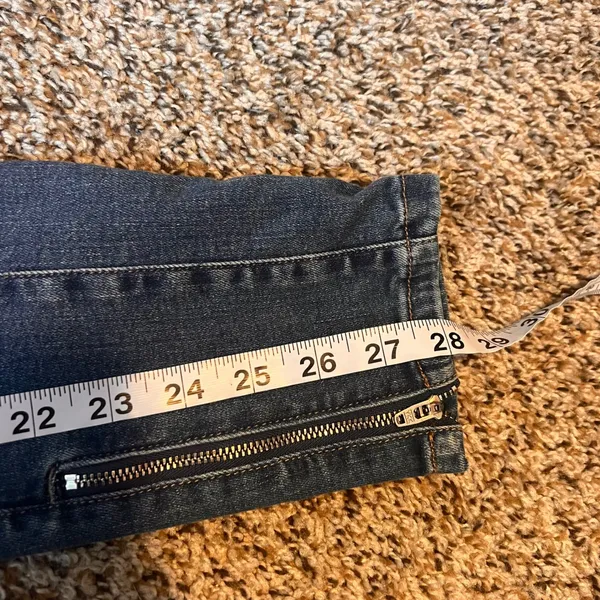We The Free Bella Moto Mid Rise Skinny‎ Jeans Size 25 Women's Blue Denim - Image 6