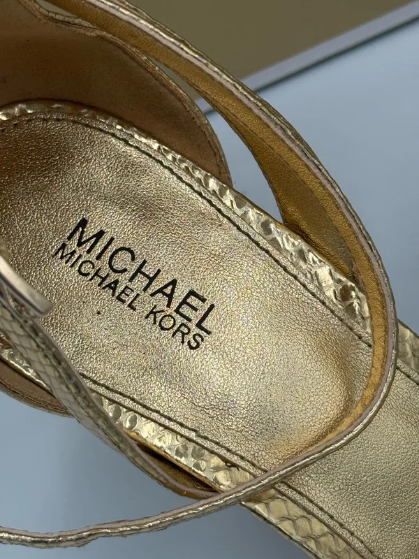 Michael Kors Heels Gold 7 - Image 7