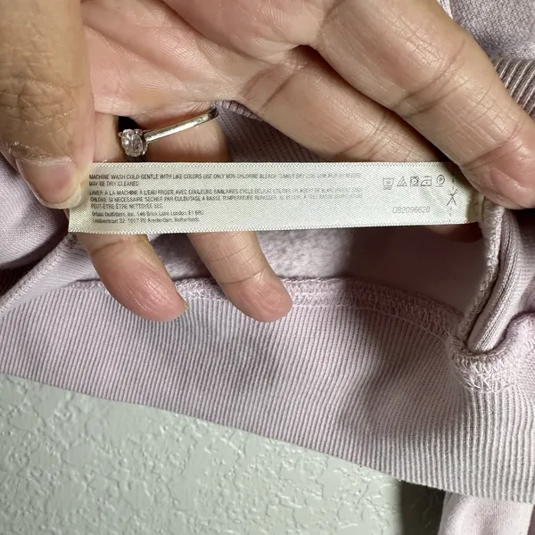 Daily Practice by‎ Anthropologie Hoodie XS Lilac Pink Cropped Sweatshirt Cozy - Image 14