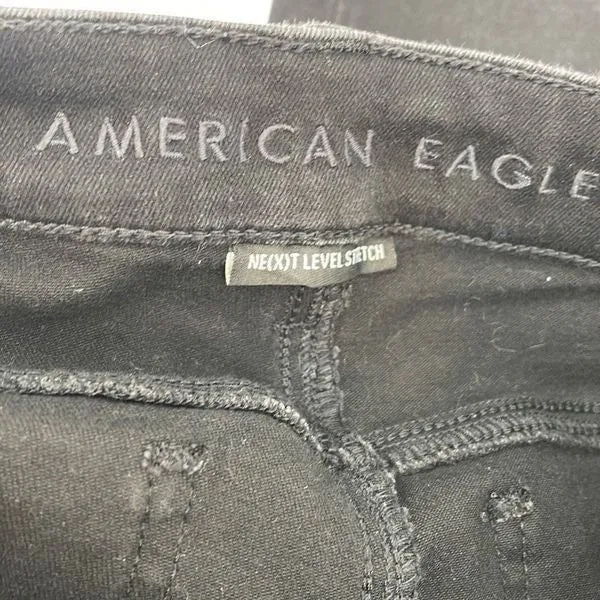 American Eagle Womens Skinny Jegging Jeans Denim Stretch Black‎ Size 6 Regular - Image 6