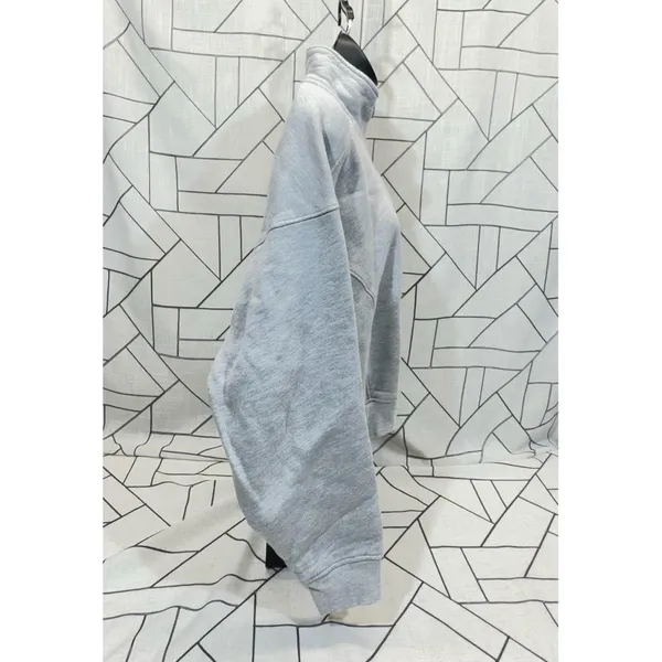 Nuvo‎ Cropped Quarter-Zip Sweatshirt High Collar Embroidered Gray Womens Size M - Image 5