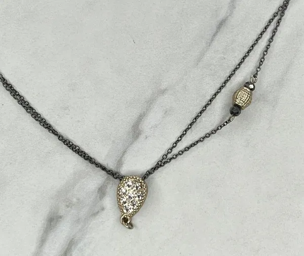 Chico's Double Strand Long Beaded Chain Link Necklace - Image 6