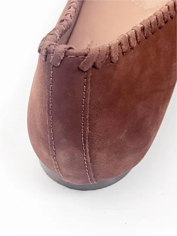 JOIE Brown Suede Almond Top Braided Trim Details Slip On Ballet Flats 8.5 - Image 8
