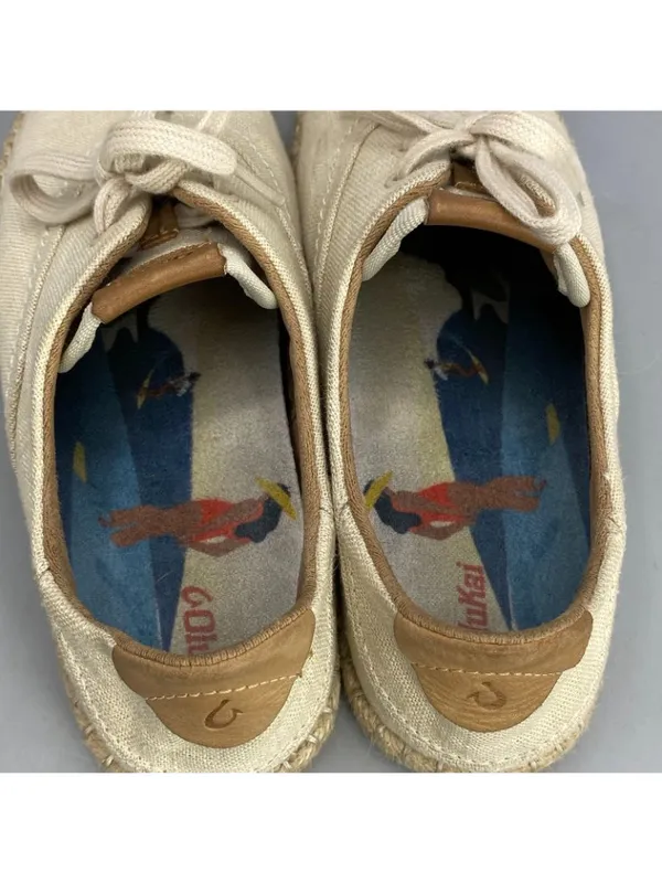 OluKai Kaula Pa'a Lī 20463-2020 Espadrille Shoes Women 6.5 Beige Casual Shoe - Image 6